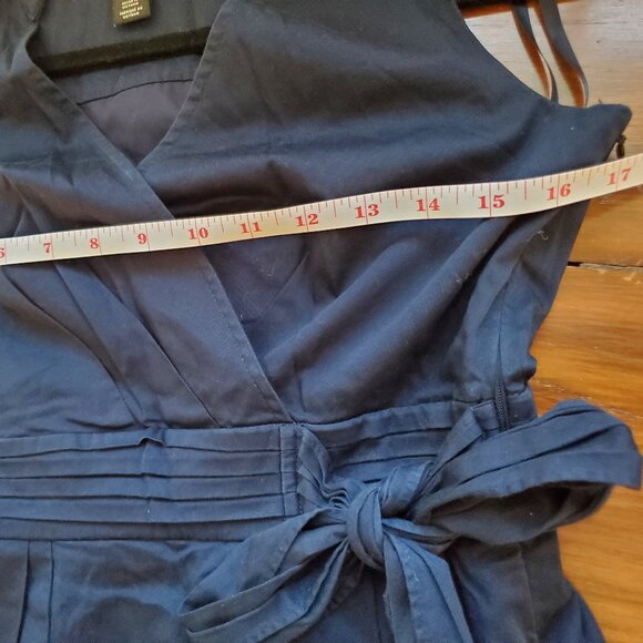 White House Black Market, Navy Sleeveless Dress - Size 4 | Classic Fit & Flare B - Picture 6 of 7